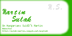 martin sulak business card